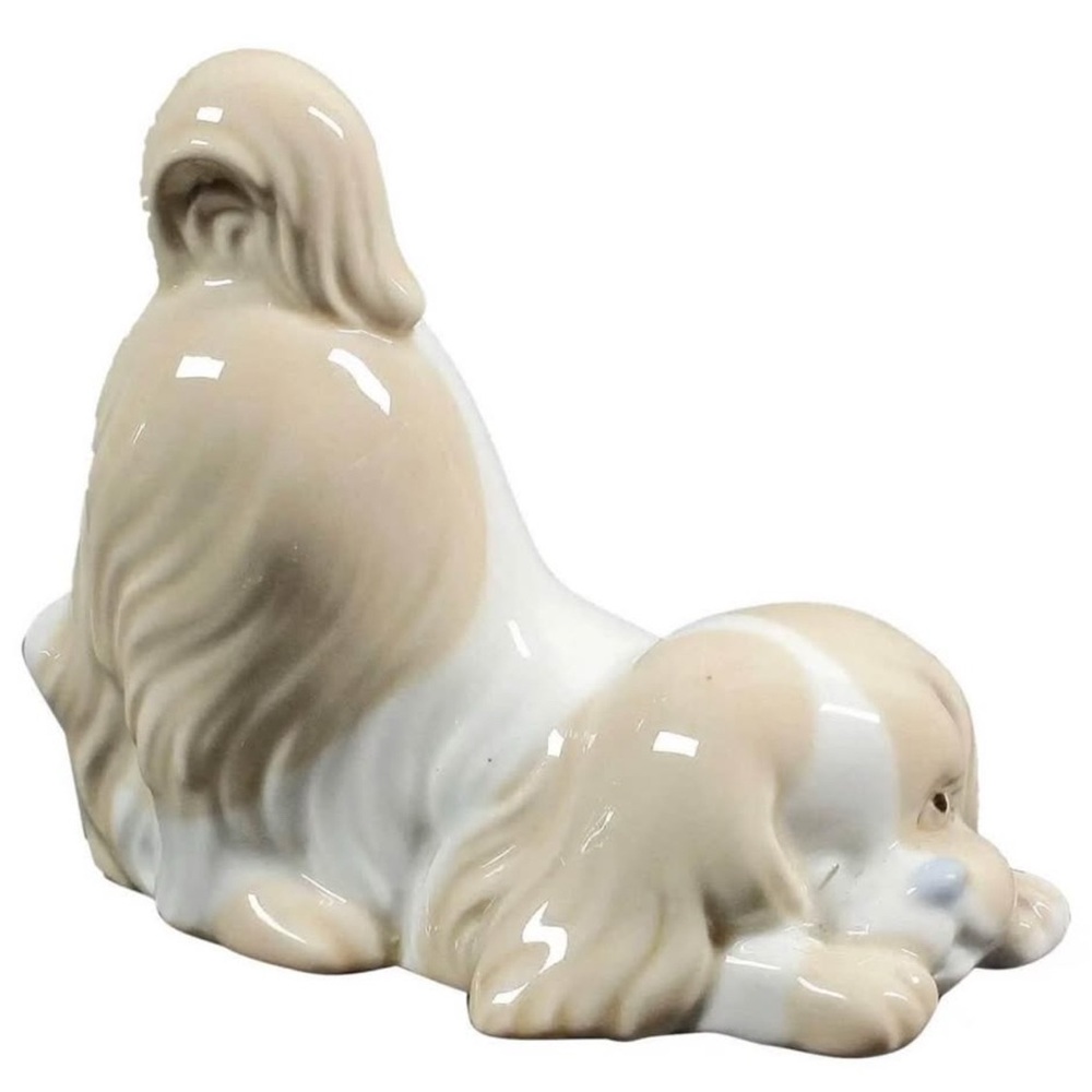 Winking Dog by Porceval Bisque porcelain - Made in Spain,Vintage figurine